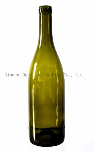 750ml tmavě zelená barva sklo Burgundská láhev (GR750 - 1823DG)